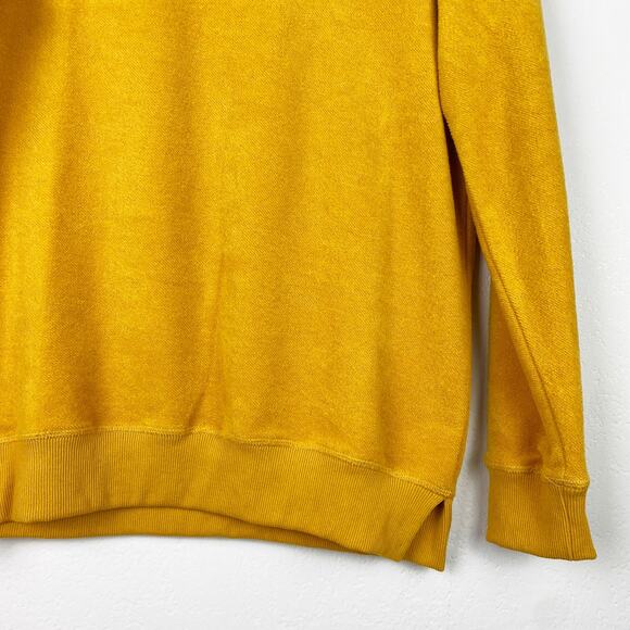 Dutch Bros Fuzzy French Terry Crewneck Sweatshirt Gold Small - Picture 2 of 5